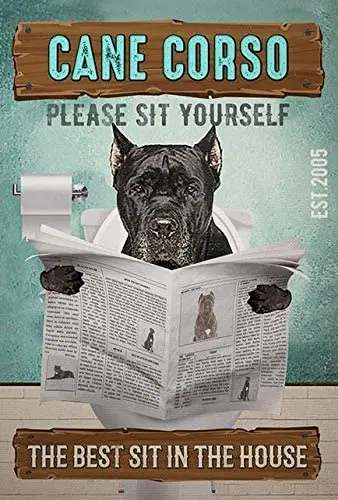 Постер тростника Корсо собака кофе Прачечная художественный принт декор для