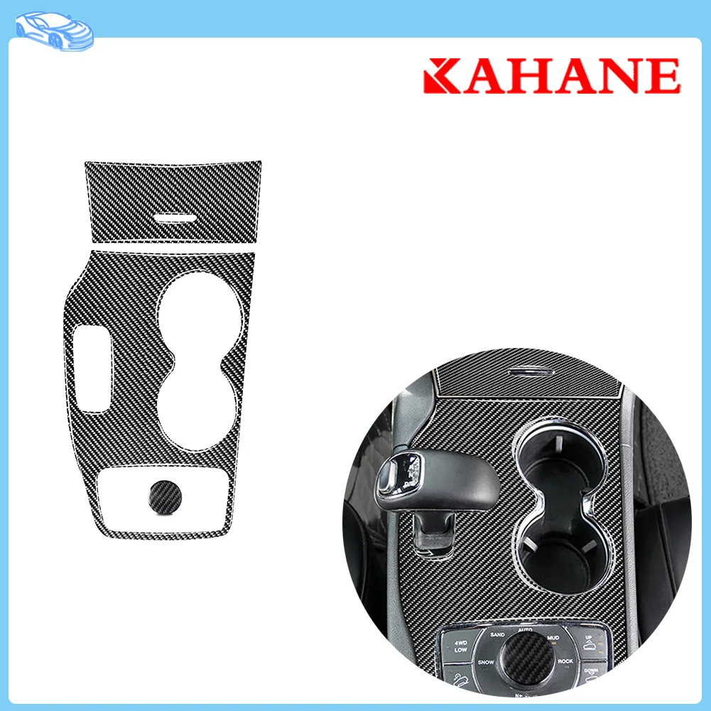 

Car Interior Stickers For Jeep Grand Cherokee 2014 2015 Gear Shift Panel Decorative Accessories Carbon Fiber Console Cover Trim