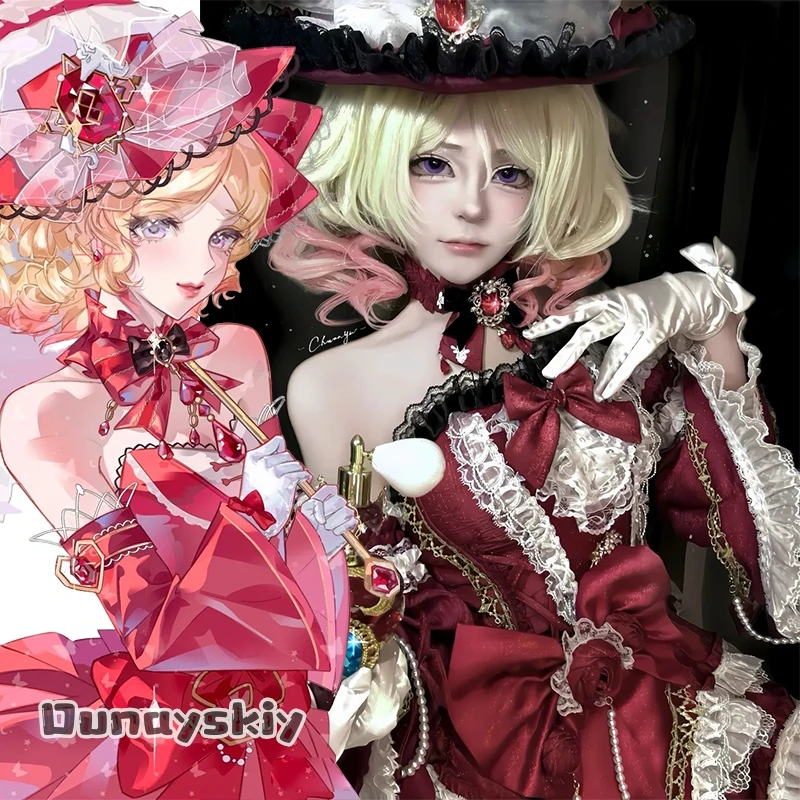 Фото Костюм для косплея Identity V: Вера Найр, готический наряд, красное платье, аниме-костюм для вечеринки, высококачественный комплект для Хэллоуина, для комик-конов №1