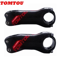 tomtou full carbon fibre stem bike mountain road bicycles stems cycling parts length 708090100110120130mm 3k glossy red
