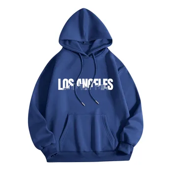 Los Angeles City Graphic Print Hoodie Sweatshirts Streetwear Cute Girls Clothes Streetwear Loose Oversized Sweatshirt Moletom 1