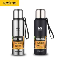 realme large capacity stainless steel thermos portable vacuum flask insulated tumbler with rope thermo bottle 50010001500mlb