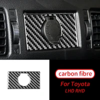 for toyota tundra 2014 2018 1pcs real carbon fiber rear seat cigarette lighter interior trim car interior accessories