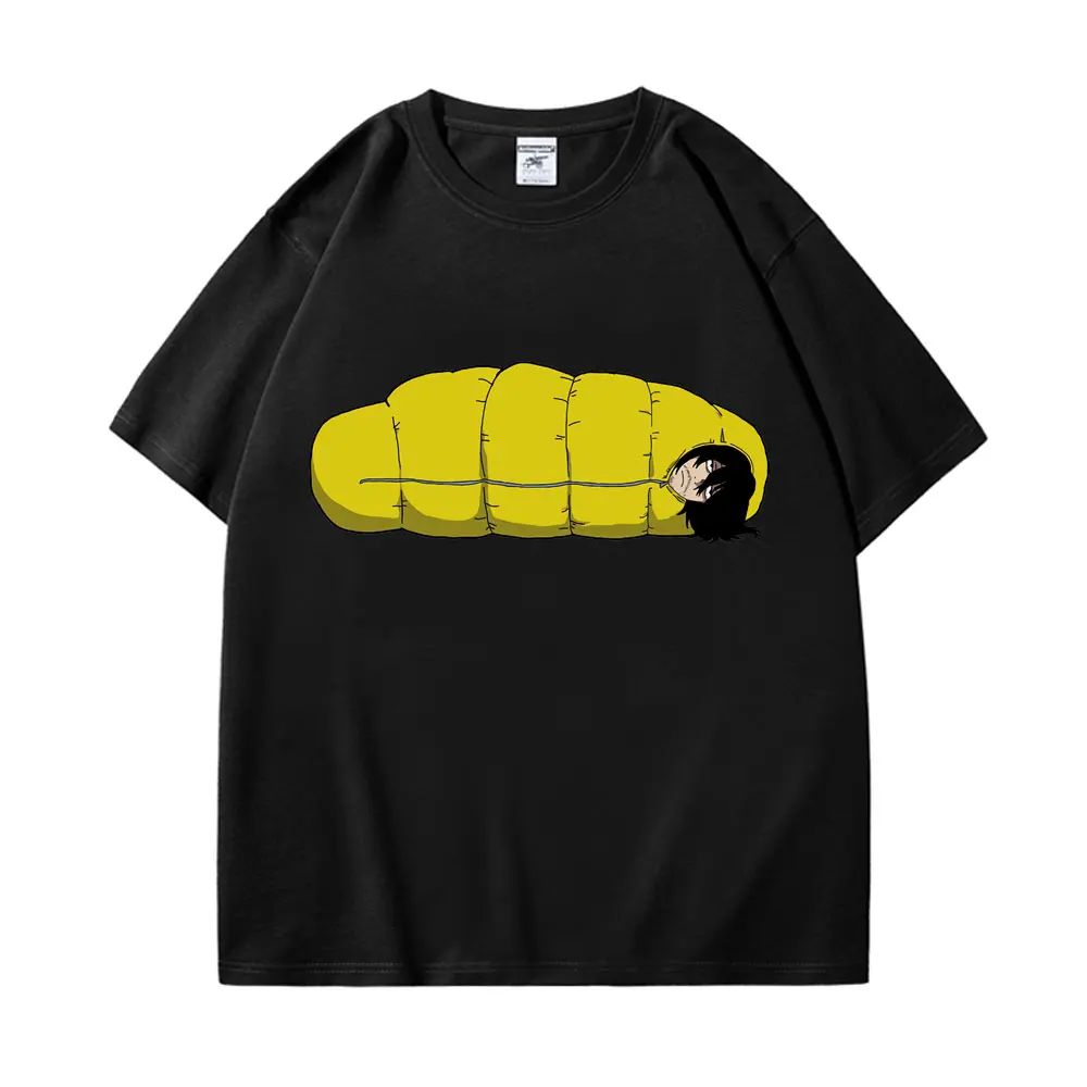 

Japan Anime My Hero Academia T-shirt Mr Aizawa Sleeping Bag Print T Shirt Men Women Fashion Oversized T Shirts Couple Streetwear