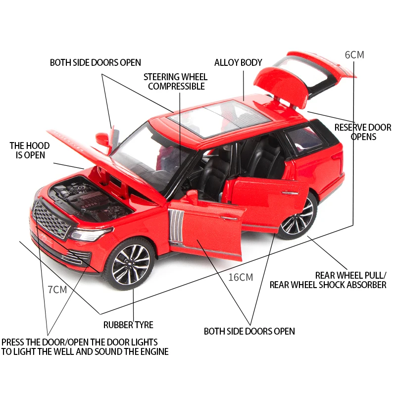 Модель автомобиля Land Rover SUV Toy Boy