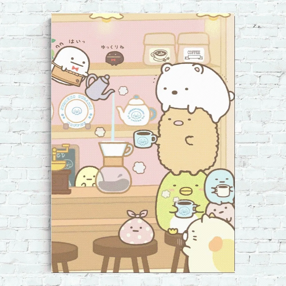 Мультяшный постер Sumikko gurashi домашний офис настенный спальня гостиная кухня