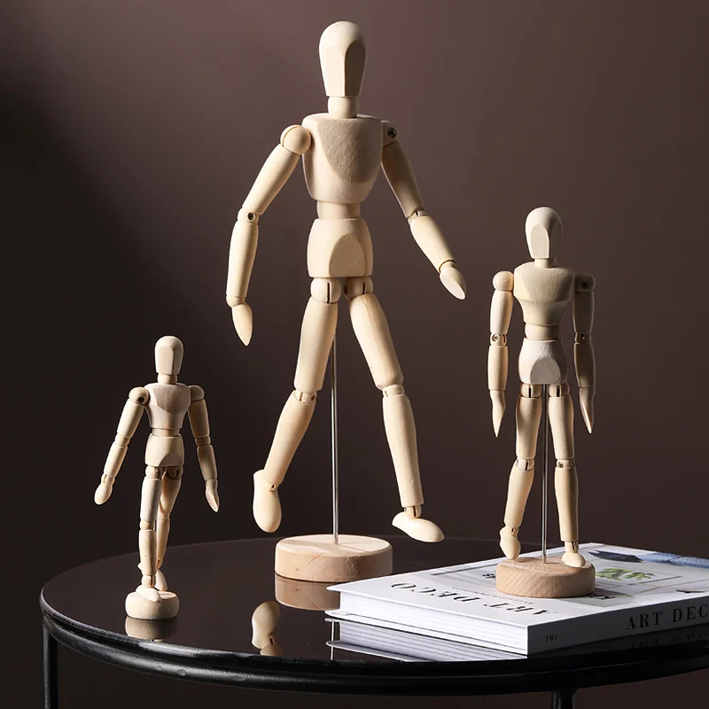 

Домашний декор, модель мужчины-марионетки, деревянный человек, Современная гостиная, офисный стол, Креативные аксессуары для украшения дом...