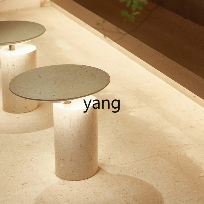 LH terrazzo edge few designer milk tea shop small round table Internet celebrity coffee simple