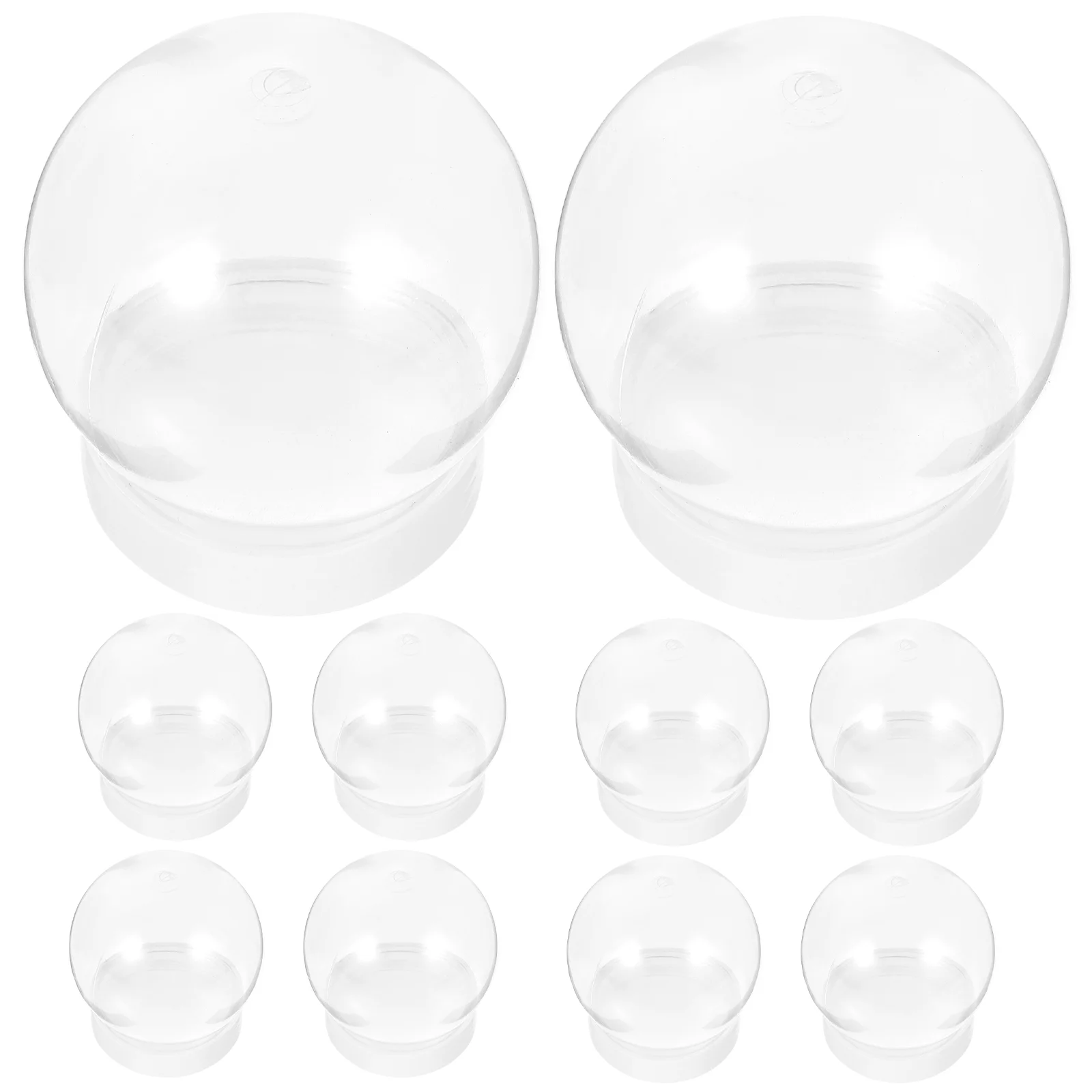 

10 Pcs Globes Earth Plastic Water DIY Xmas Snow Crafts Making Christmas Clear