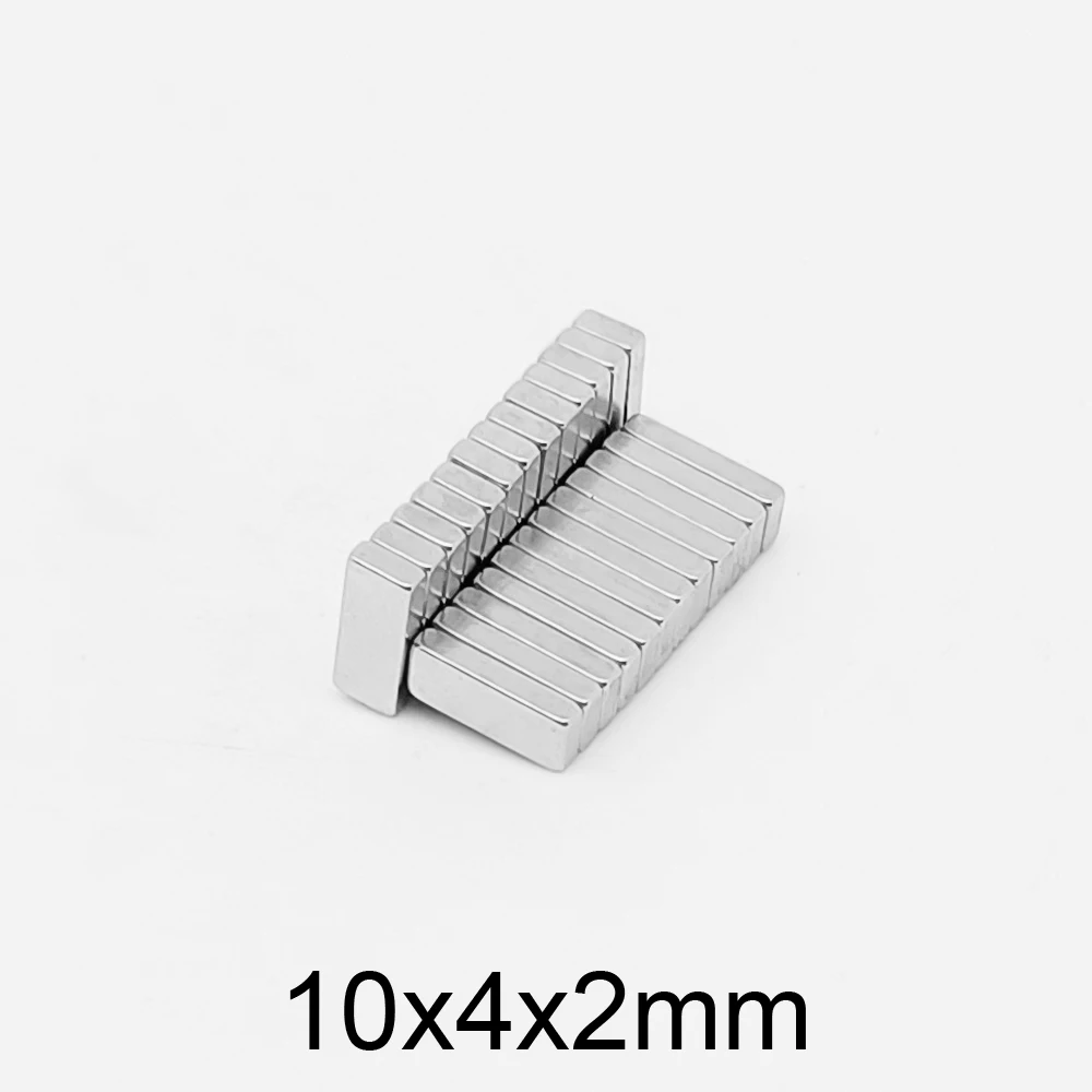 

50PCS 10x4x2mm Block Rare Earth Magnet Strong N35 Quadrate Magnets 10x4x2mm Permanent Neodymium Magnet 10*4*2mm