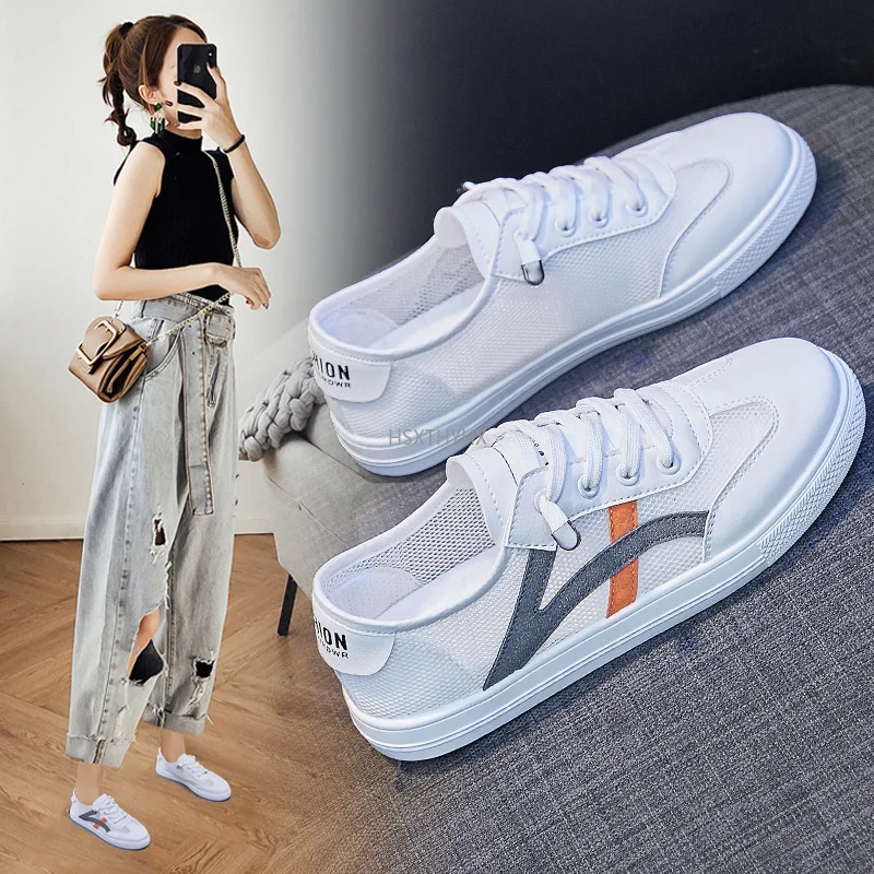

2022 Spring New Designer Female Platform Sneakers Fashion PU Leather Flat Shoes Comfortable Non-slip Running Shoes Fitness Shoes