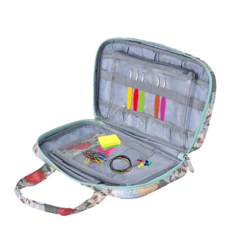 

Портативная сумка для вязания, шерстяные крючки для вязания, сумка для хранения ниток, органайзер для швейных игл, сумка для хранения вязальных спиц