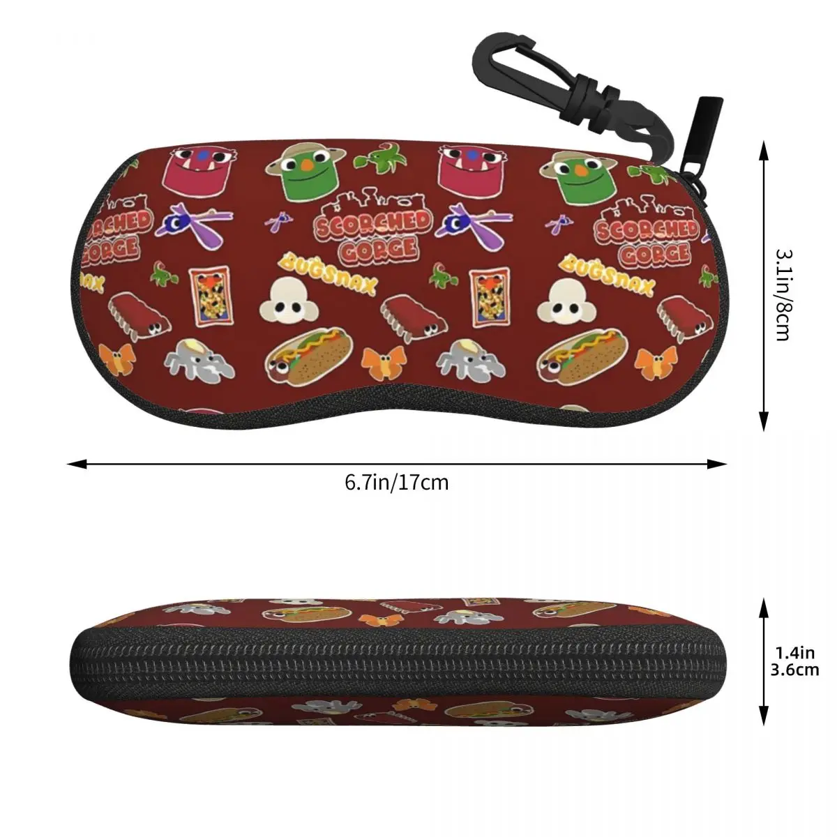 Багснакс фанат искусство скорлупы оболочка для очков портативный футляр