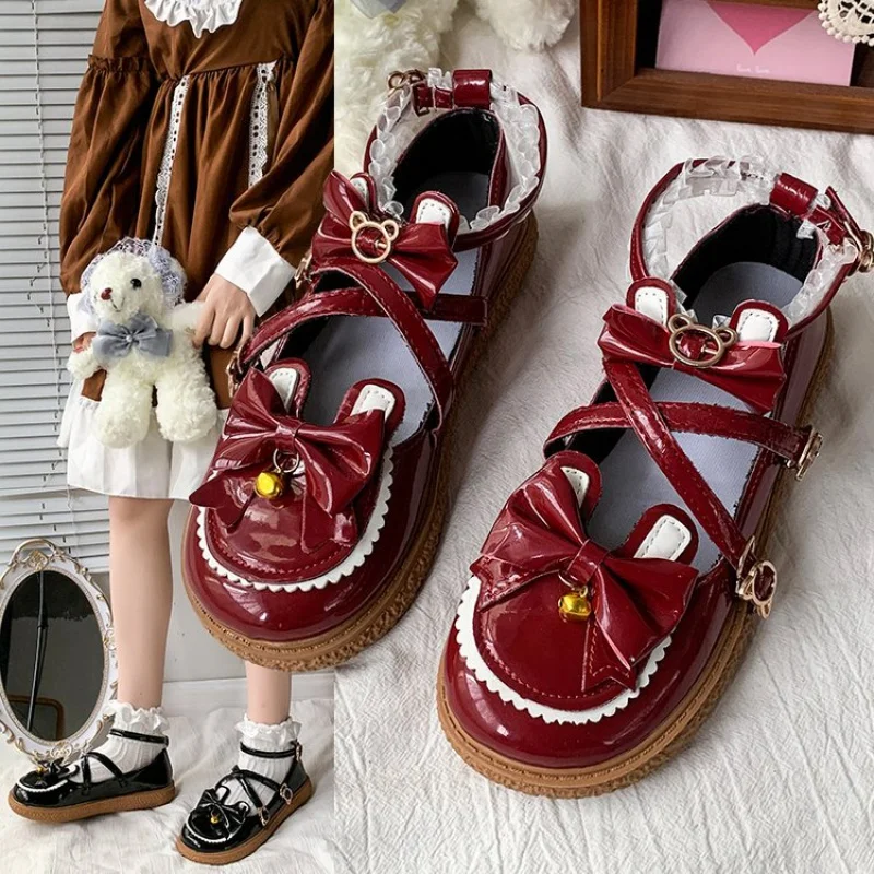 

Cute Lolita Low-Top ShoesPUMid-Heel(3-5cm)Muffin Bottom Shoes Shallow Mouth