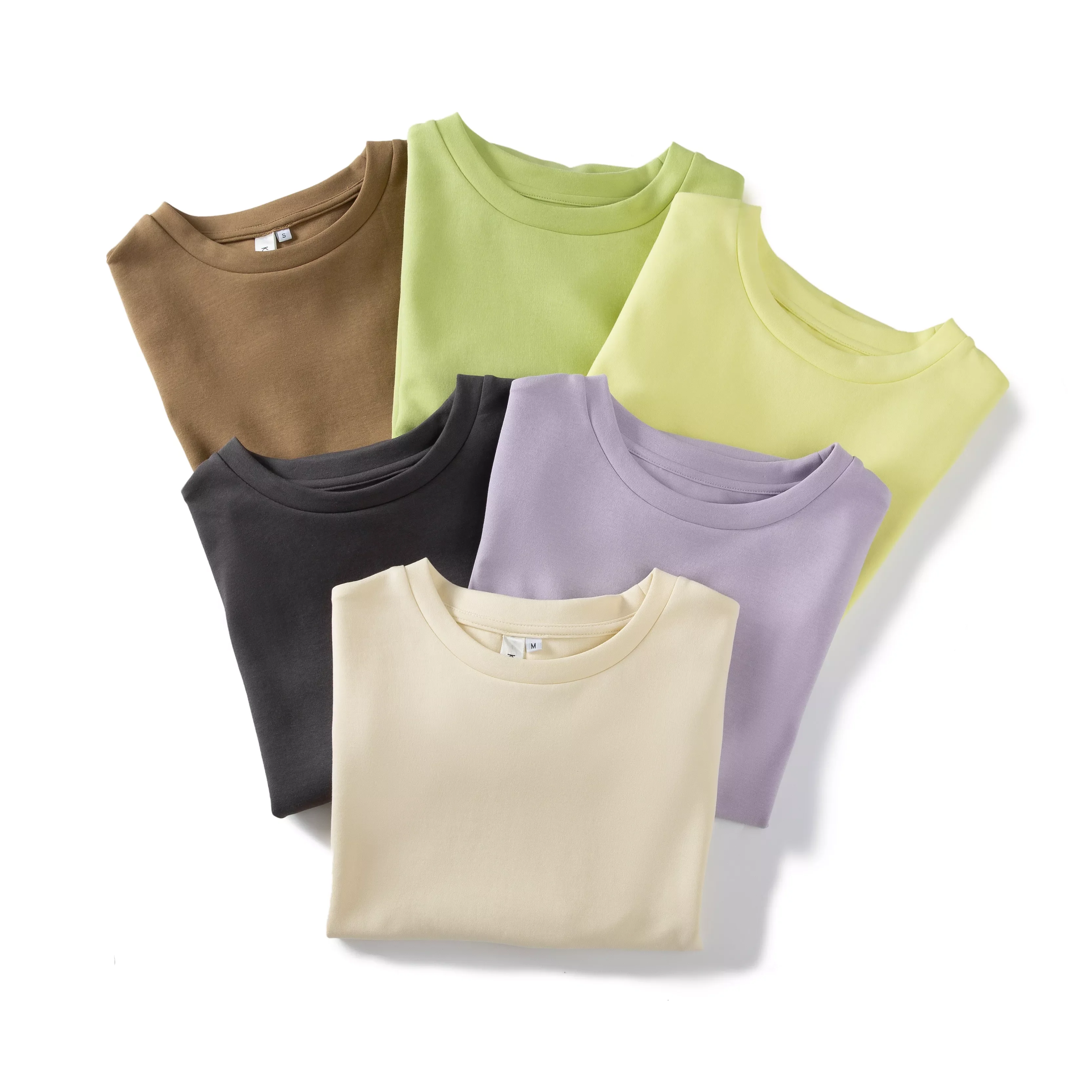 

2022 Summer Women T shirt Short sleeve Casual top New tees Thick High quality Shirt White Beige Purple Yellow Grey