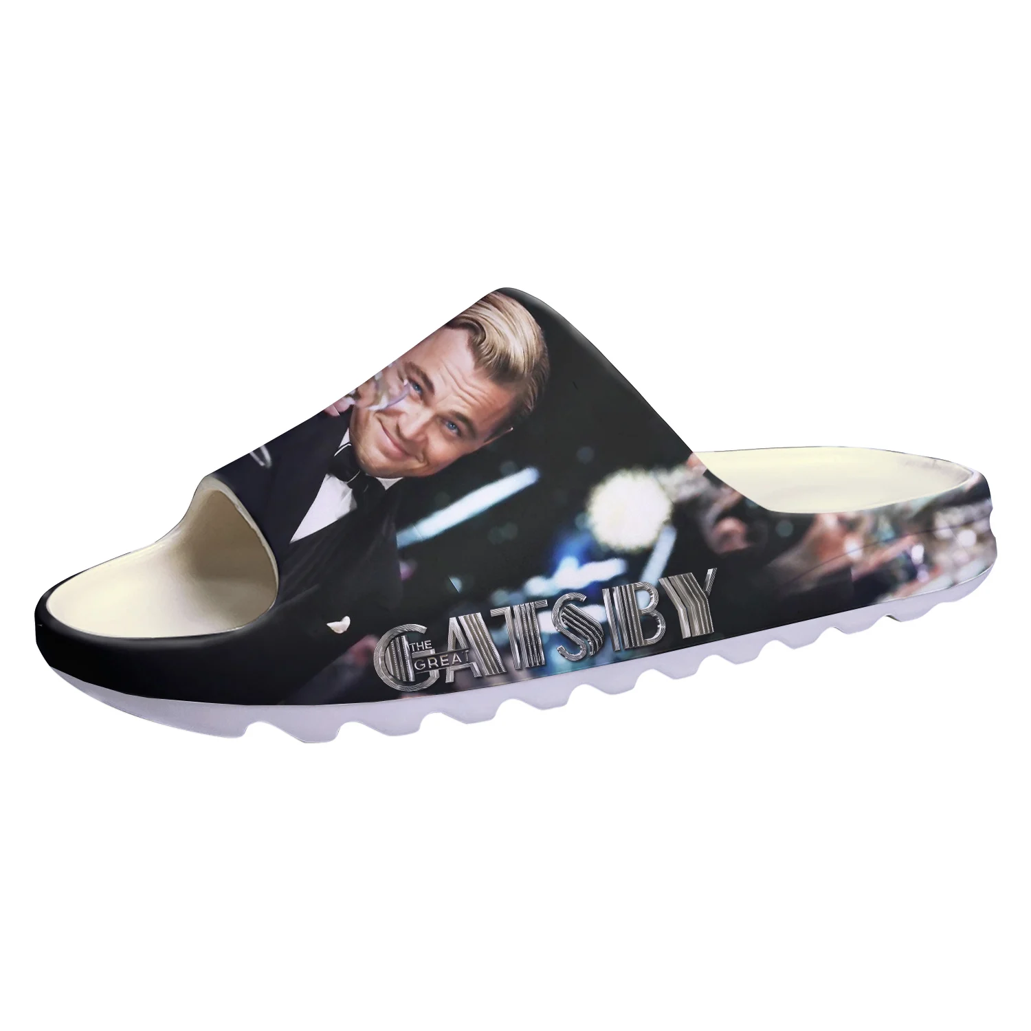 

Great Gatsby Soft Sole Sllipers Home Clogs Leonardo DiCaprio Step On Water Shoes Mens Womens Teenager Step in Customized Sandals