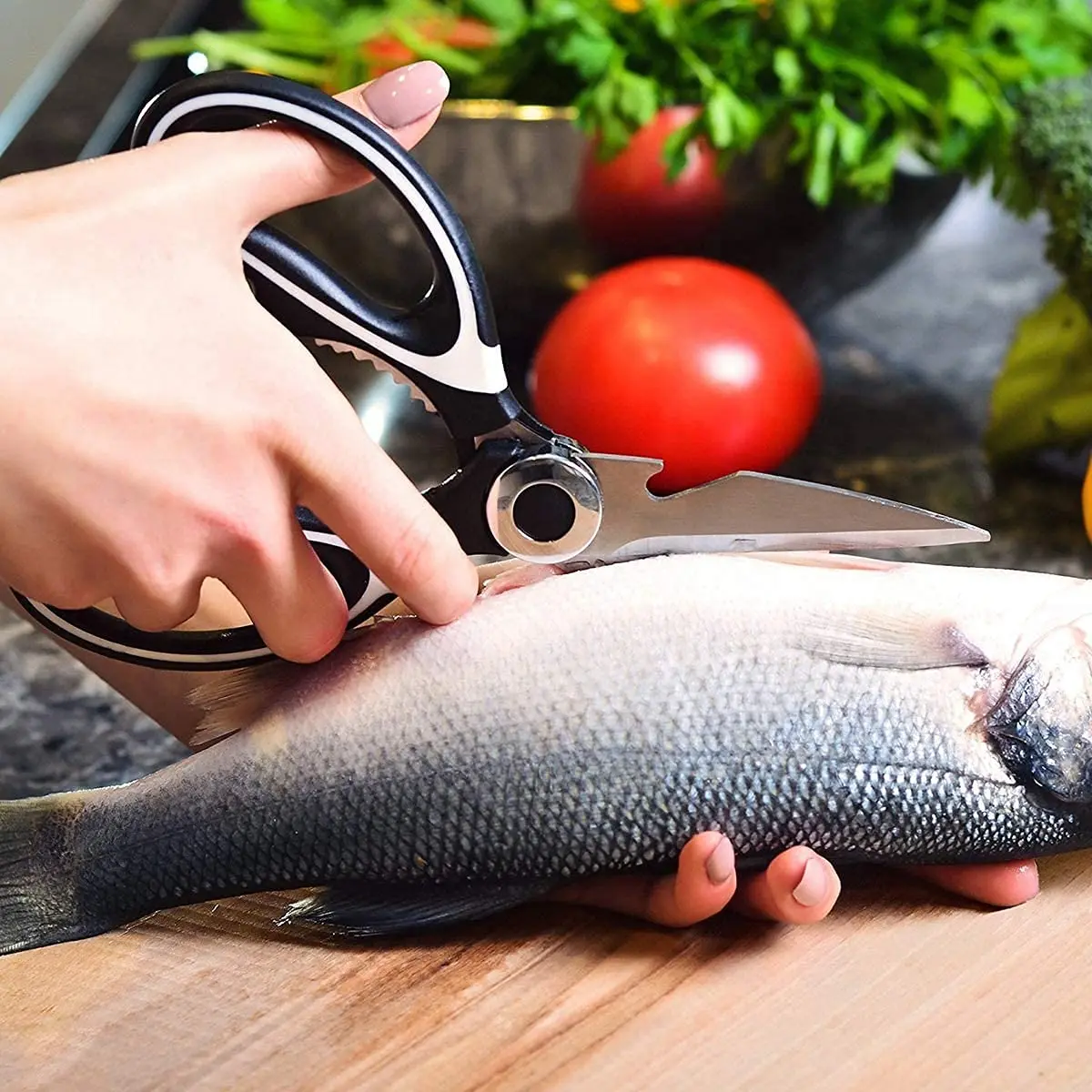 

Kitchen Accessories Scissors Kitchen Shears Stainless Steal Multi Function Tool For Vegetable Green Onion Meat Barbecue
