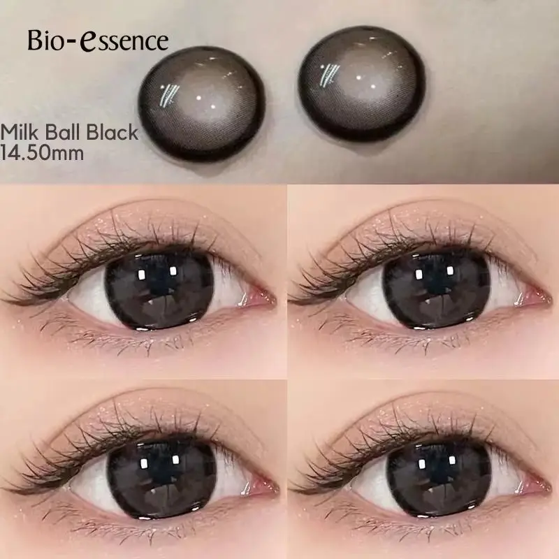 

Bio Essence 1Pair Color Contact Lenses Natural Brown Lenses Black Eyes Korean Lenses Beauty Fashion Lenses Beautiful Pupil