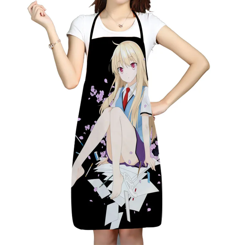 

Кухонный Фартук Sakurasou без домашнего питомца, без рукавов, с принтом, ткань Оксфорд, тканевый передник для женщин, инструменты для уборки дома, креативные подарки