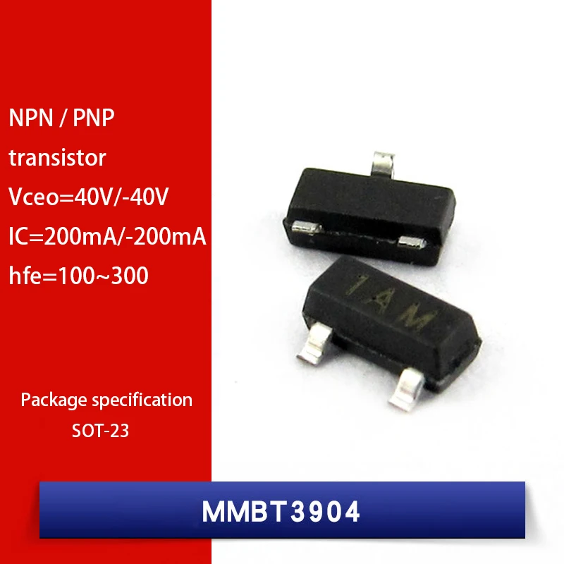 

100PCS MMBT3904 SOT23 3904 SOT 2N3904 SMD SOT-23 1AM new transistor