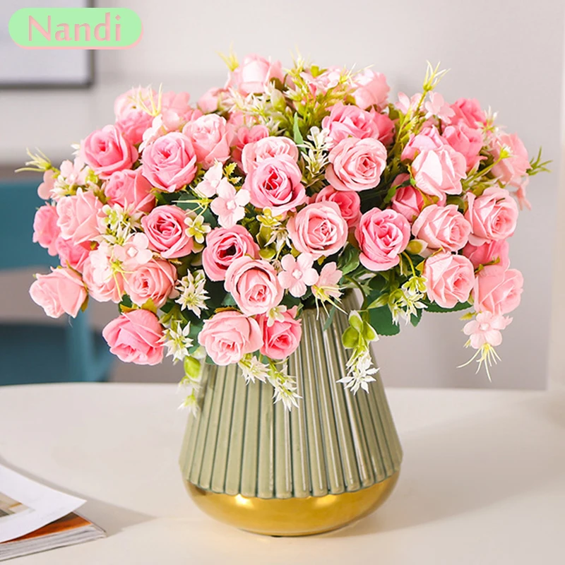

Artificial Persian Rose Bouquet Silk Fake Flower Wedding Wedding Home Desktop Decoration Simulation Flower Shooting Props