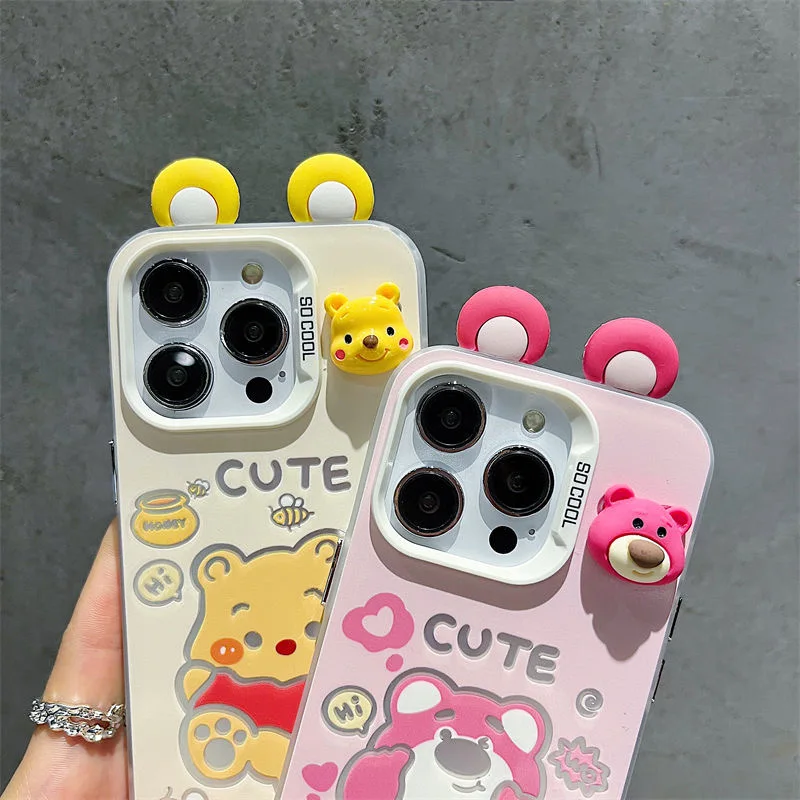Милые Диснеи Винни Лотсо для Samsung Galaxy S25 S24 S23 S22 S21 S20 Note20 Ultra Plus FE M31 4G 5G Матовая