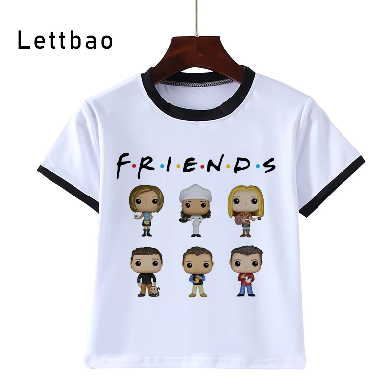 

Оригинальная футболка для девушек, новинка 2022, футболка в стиле Харадзюку с надписью Friend Tv Show, детские футболки Nani, футболки, Мультяшные детс...