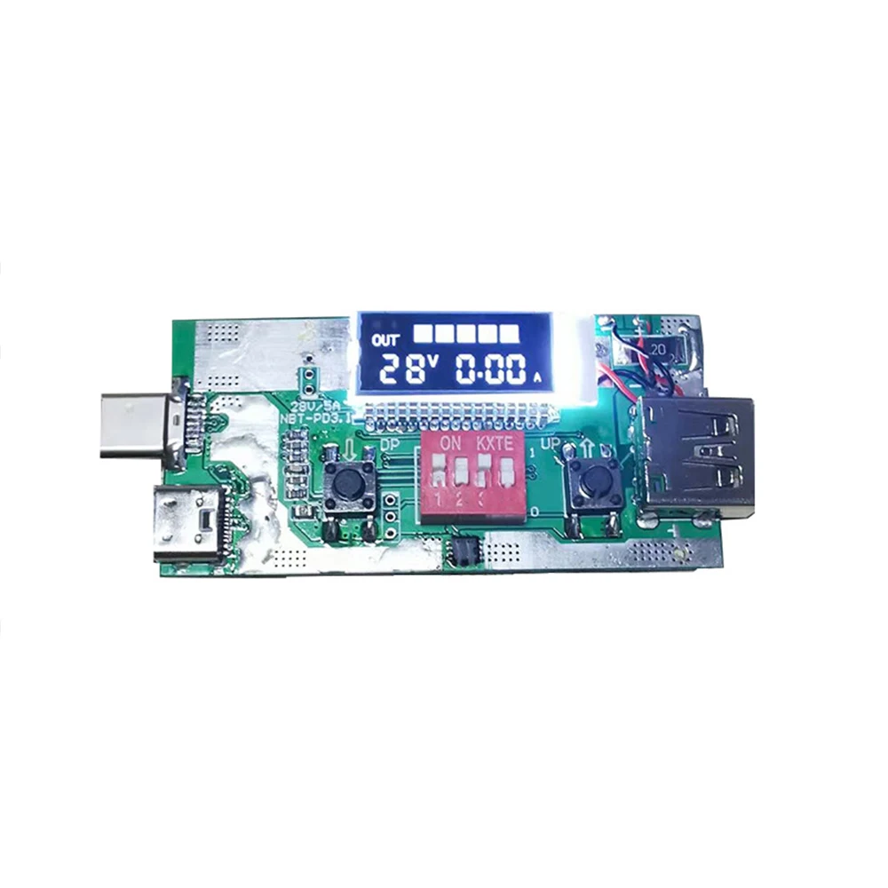 

PD3.1 28V-5A Quick Charge Trigger Decoy Digital Current Voltage Meter Voltmeter Charger Mobile Power Supply Type-C USB Tester
