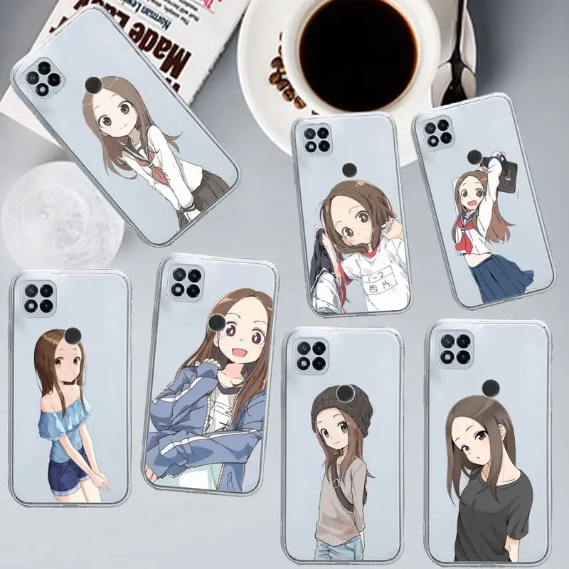 

Teasing Master Takagi-san Anime Phone Case Transparent for Xiaomi redmi note x f poco 10 11 9 7 8 3 i t s pro cover shell coque