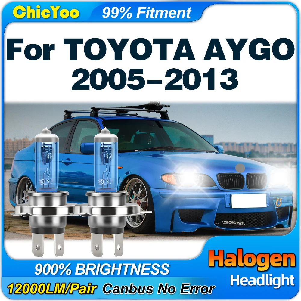 Ксеноновые галогенные фары 100 Вт H4 Автоматические 6000K 12 В для TOYOTA AYGO 2005 2006 2007 2008 2009