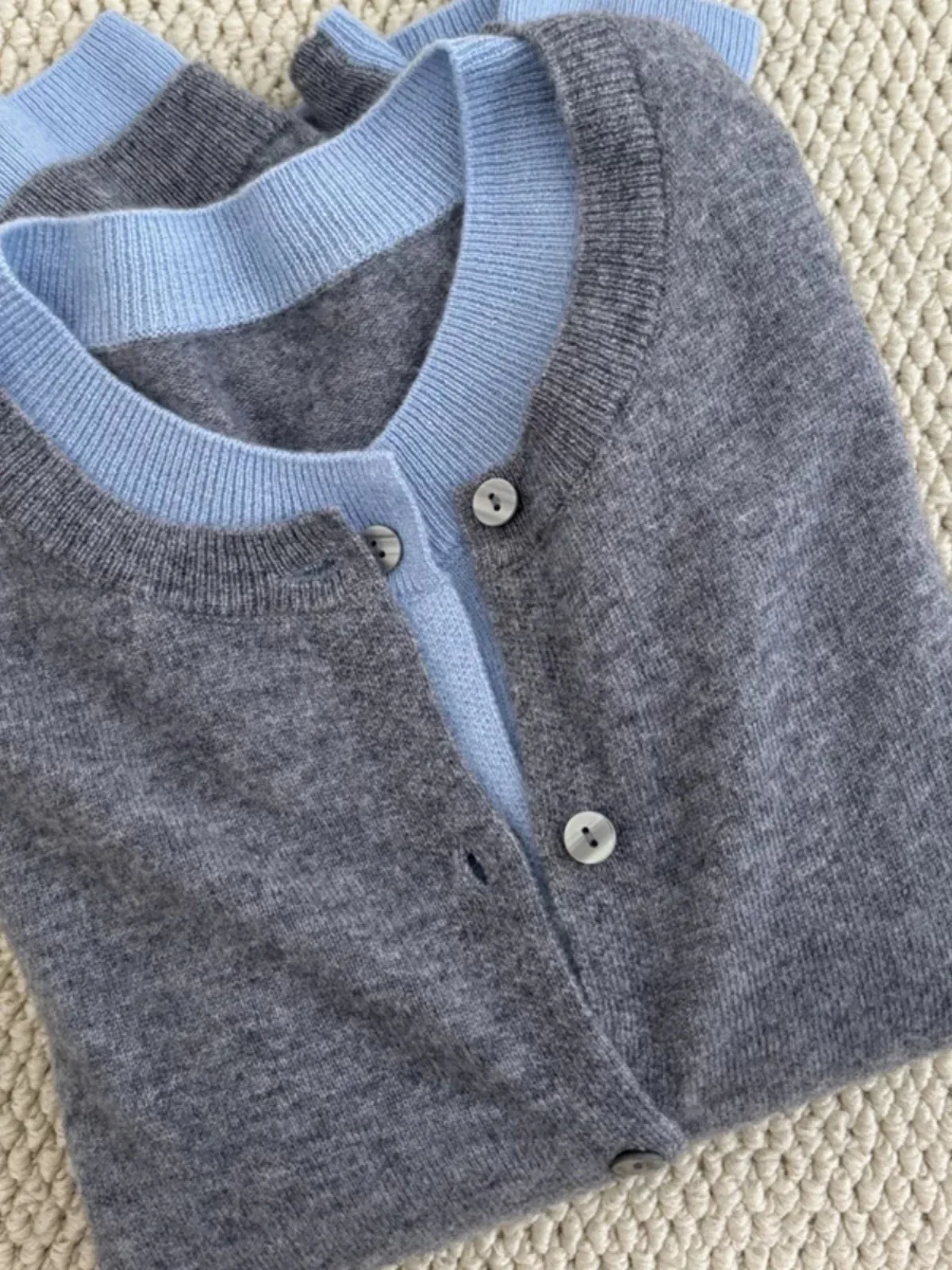 Корейская серия шикарный высококачественный Контрастный ЦВЕТНОЙ свитер верхняя