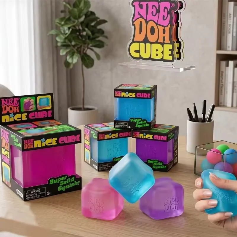 Фото Сенсорная игрушка-антистресс Schylling NeeDoh Jellyfish Cube Super Solid Squish для снятия тревоги и стресса №2