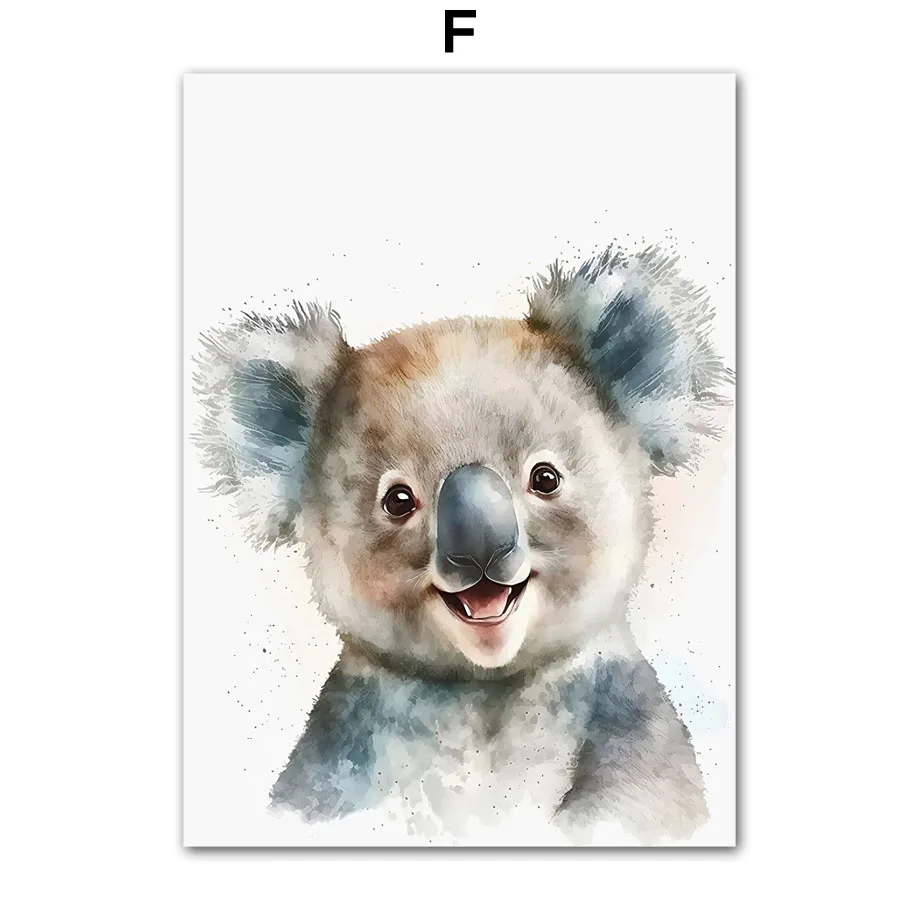 

Печать на холсте Акварельные животные