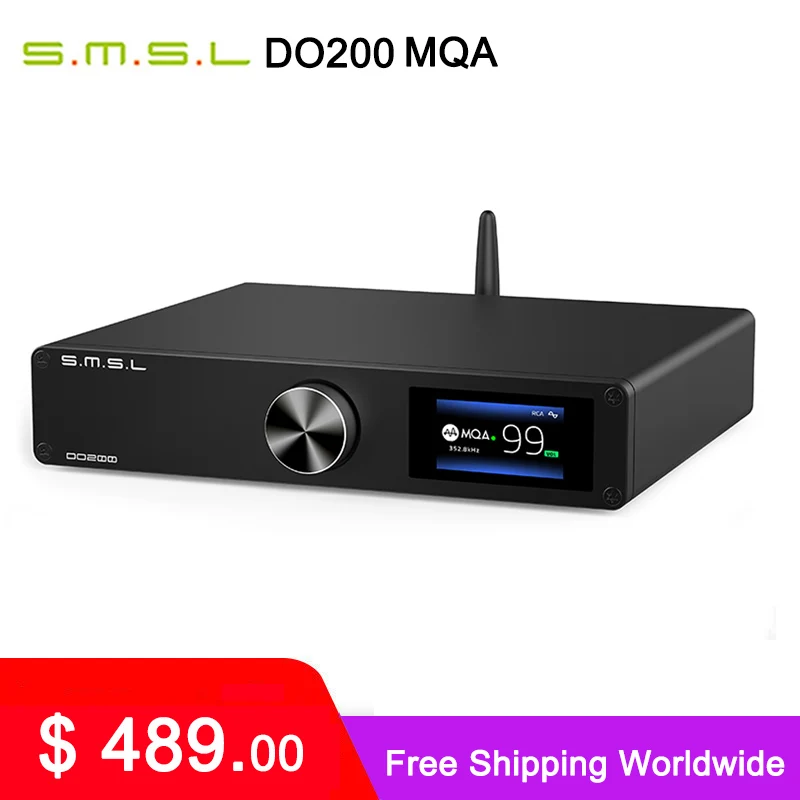 

SMSL DO200 MQA Audio DAC ES9068AS*2 XMOS Bluetooth 5.0 MQA Full Decoding OPA1612*5 op amps DSD512 768KHZ 32Bit MQA CD decoder