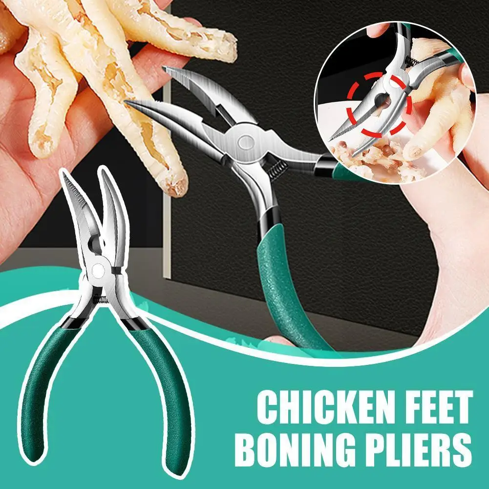 

Chicken Feet Boneless Pliers Bone Shaving Scissors Goose Clip Claw Needle Boneless Nose Duck Boning Knife Bone Pliers Chick Y7S0