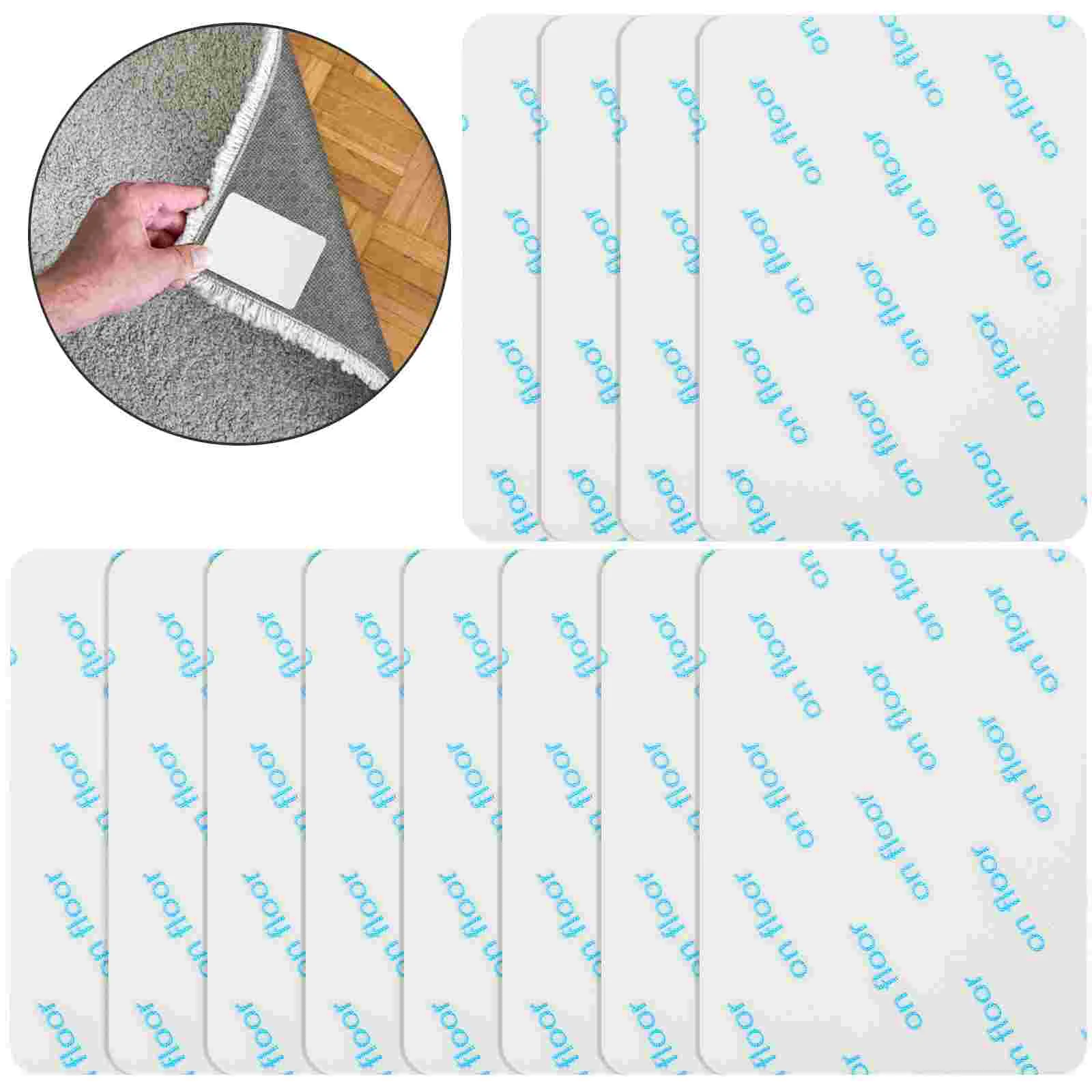 

12pcs Room Bedroom Dining Home Decor Washable Rug Corner Grippers Area Rug Pad Rug Pads For Hardwood Floors Rug Pad