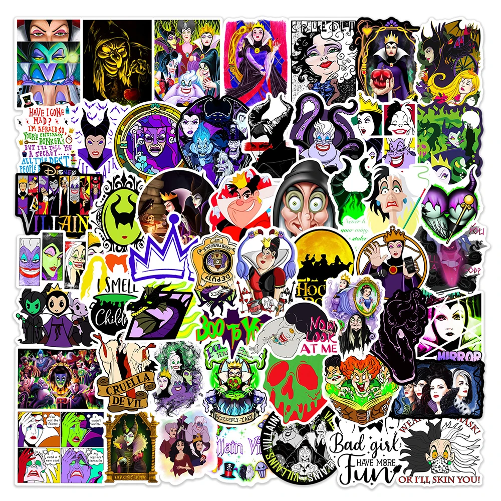 

10/30/50pcs Disney Movie Maleficent Graffiti Stickers Decals DIY Motorcycle Laptop Car Skateboard Vinyl Cool Kids Sticker Toys