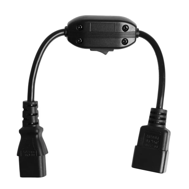 

C14 to C13 Power Plug Cord IEC 320 C14 Male to C13 Female Splitter Adapter Cable