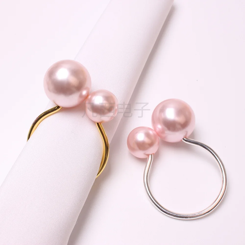 Пряжка для салфеток с цветком жемчужной розы обручальное кольцо 6 шт.