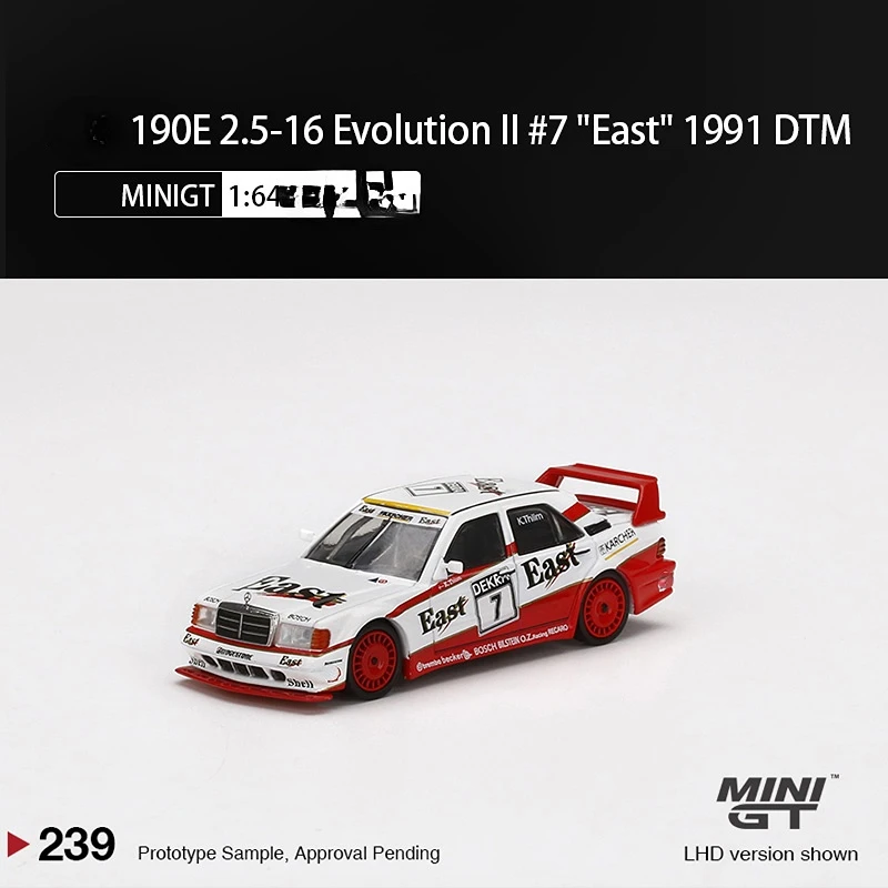 

Модель автомобиля из сплава, 1:64, Benz 190E EVO 7 # DTM