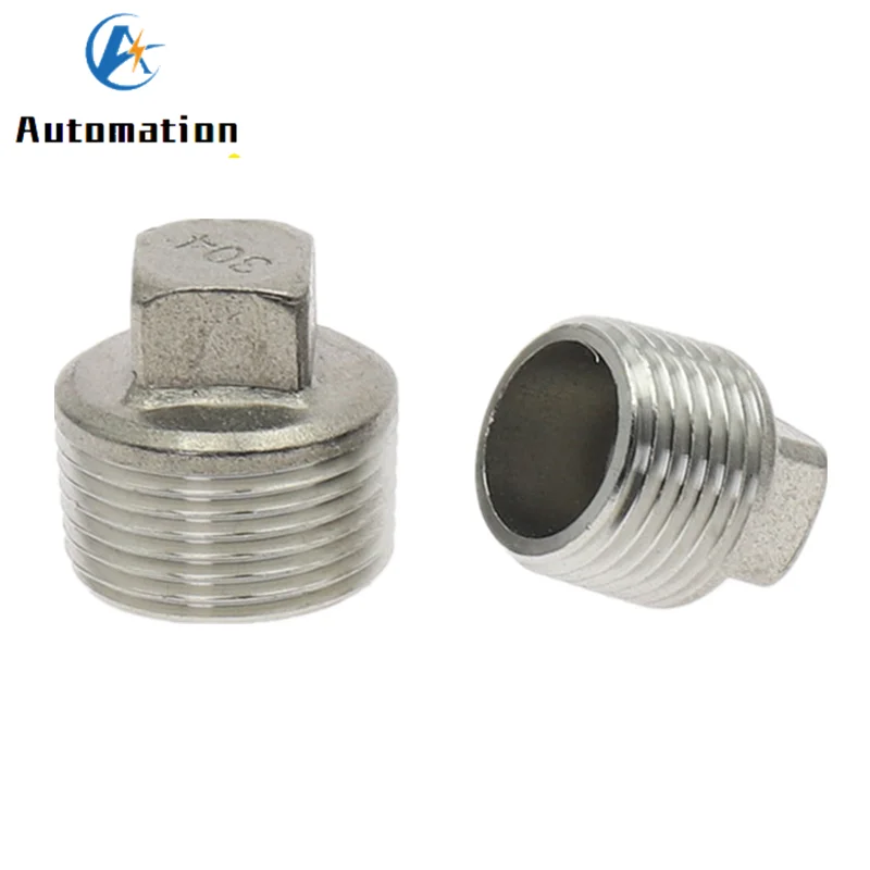 

Stainless steel 304 1/4" 3/8" 1/2" 3/4" 1" 1-1/4' BSP Male Thread Pipe Fitting Square Head Plug SS304