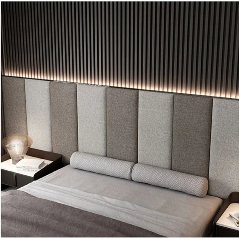 Подушки для спинки кровати Мягкие настенные панели Антистолкновения Самоклеящиеся Современная спальня Мебель Декоративные наклейки Татами Головная доска Lit Cabecero on.