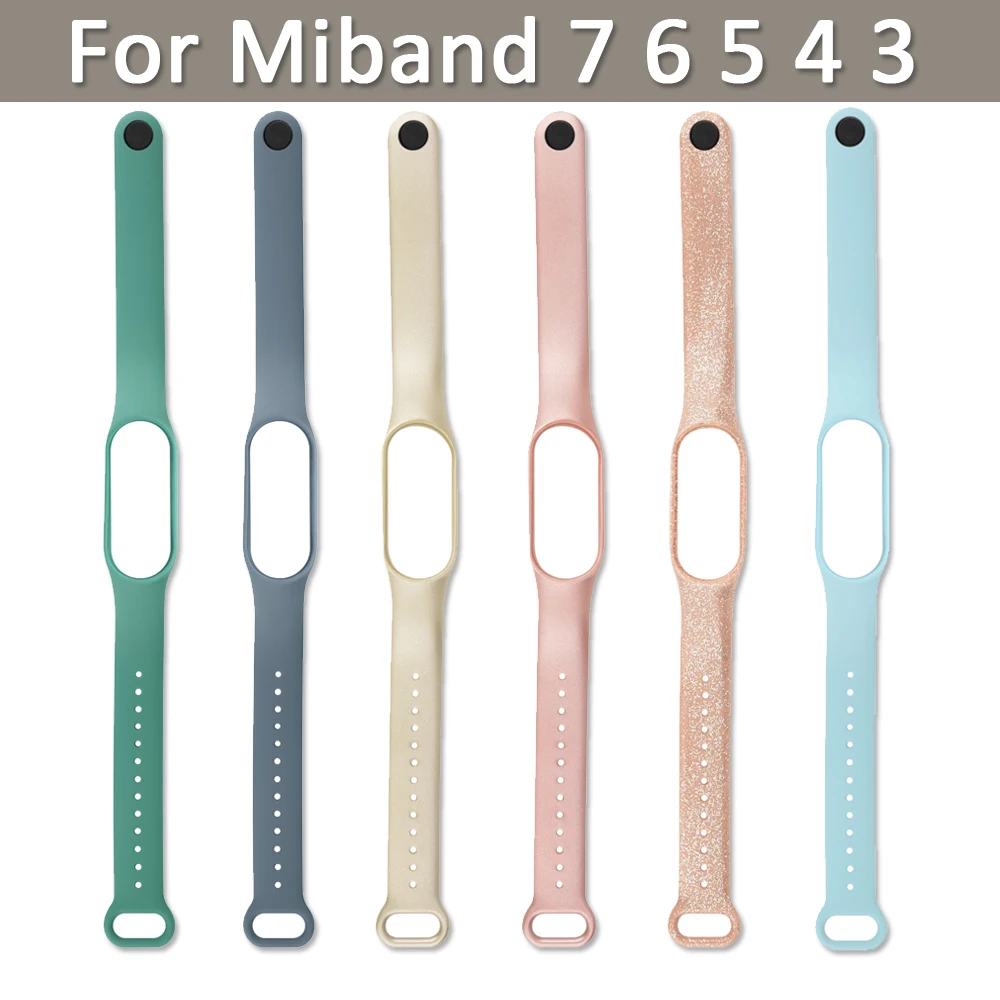 Silicone TPU Band For Xiaomi Mi Band 7 6 5 3 4 Wrist Watchband Strap For Xiaomi MiBand 7 6 5 4 3 Bracelet Wristband Accessories