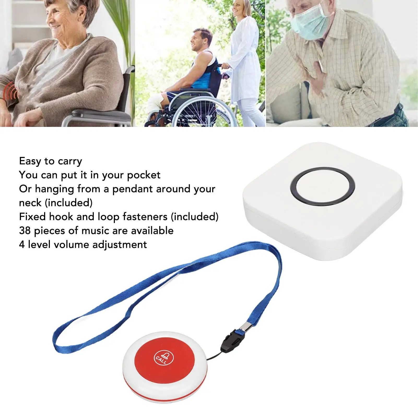 4-объемная водонепроницаемая беспроводная пейджер для сиделки SOS система кнопок