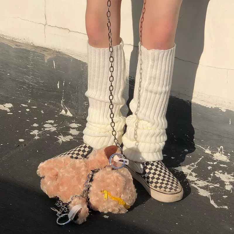 

Japanese Lolita Sweet Girl Leg Warmers Knitted High Boot Foot Cover Women Autumn Winter Leg Warmer Socks Heap Heap Socks