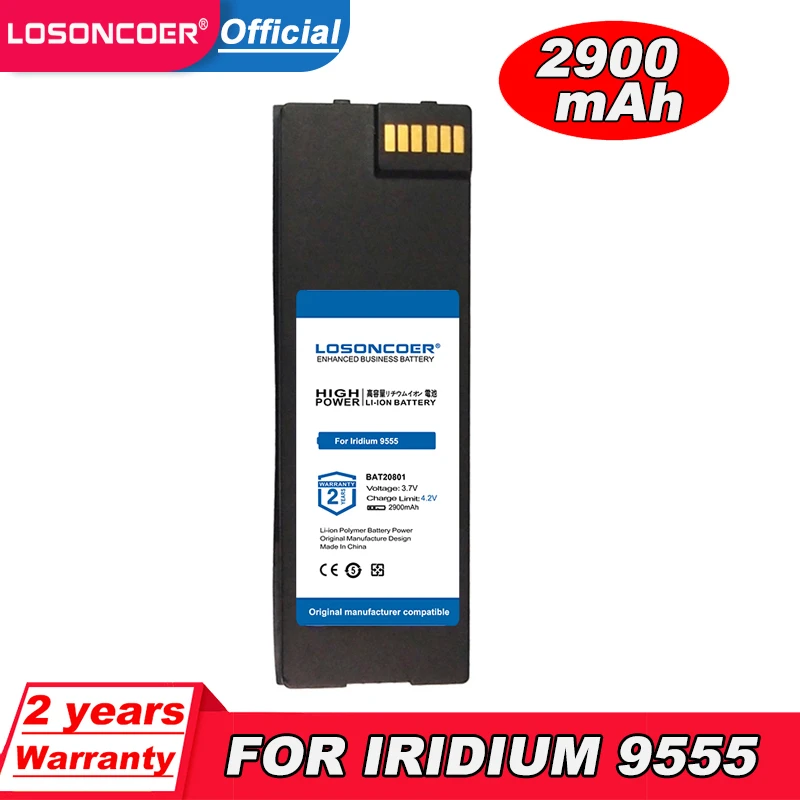 Аккумулятор LOSONCOER 2900 мАч для Iridium 9555 BAT20801 BAT2081 BAT31001 батарея спутникового телефона