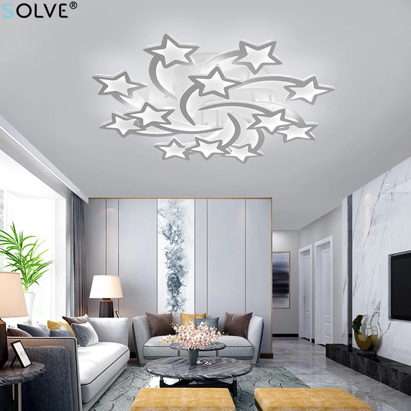 Светодиодный потолочный светильник в скандинавском стиле со звездами