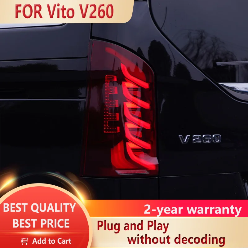 

For Vito Tail Lights 2016-2021 V260 LED Tail Lamp W447 DRL Dynamic Signal Brake Reverse auto Accessories