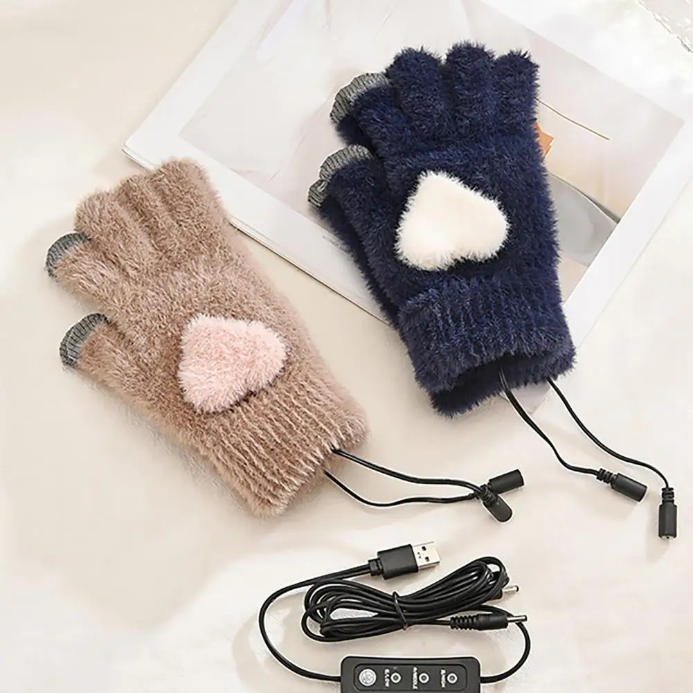 

Fashion USB Heated Gloves Full Finger Multipurpose Heating Gloves for Hiking Camping Hand Heater Gloves