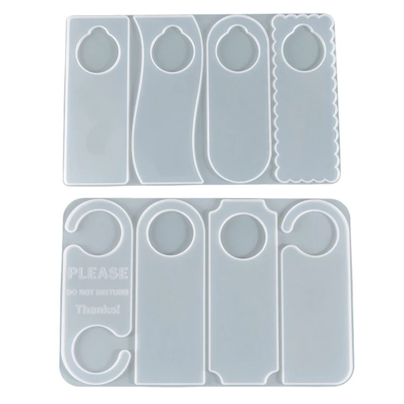 

D0LC Indicator Sign Welcome Plate Epoxy Resin Mold House Door Name Number Plate Silicone Mold for DIY Handmade Art Craft Tool